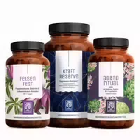 Abendruhe Paket: Felsenfest, Kraftreserve & Abendritual Naturtreu