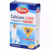 Abtei Calcium 1400 Vitamin D3 K 30 Kautabletten