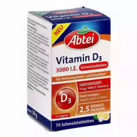 Abtei Vitamin D3 3000 I E Schmelztabletten 75 St