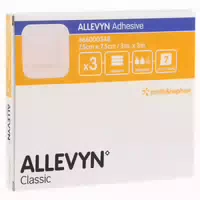 Allevyn Adhesive 7,5x7,5 Cm Haftende Wundauflage 10 St Kompressen