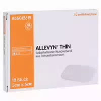 Allevyn Thin 5x6 Cm Dünne Wundauflage 10 St
