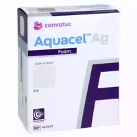 Aquacel Ag Foam Nicht Adhäsiv 5x5 cm Ver 10 st