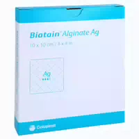 Biatain Alginate Ag Kompressen 10x10 Cm 10 St