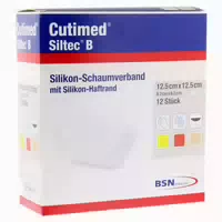 Cutimed Siltec B Schaumverb 12,5x12,5 Cm 10 St