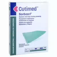 Cutimed Sorbact Saugkompressen 10x10 Cm 5 St