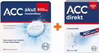 Acc Akut 600 40 Brausetabletten Acc Direkt 600 mg Pulver 20 Beutel