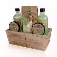 Accentra – Duschset Frauen Geschenkset Olive in Schöner Geschenkbox 1 st