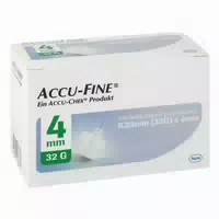 Accu Fine Sterile Nadeln F Insulinpens 4 Mm 32 G 100 St Kanüle