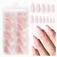 Acrylnägel 240 Nude Mandel Mittelgroß Nagelspitzen Rosa 1 st