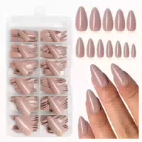 Acrylnägel 240 Stück Mandel Presson Nagelspitzen Braun 1 st