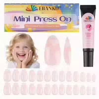 Acrylnägel 26 Stück Tip Kit Nagelkleber Kinder Mädchen Rosa 1 st