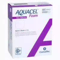 Aquacel Foam Nicht Adhäsiv 5x5 cm Verband 10 st