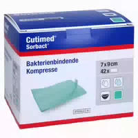 Cutimed Sorbact Kompressen 7x9 Cm 42 St