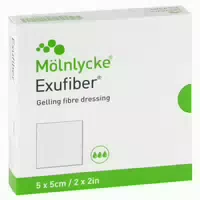 Exufiber 5x5 Cm Gel Faserverband 10 St