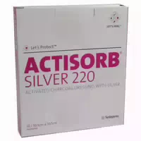 Actisorb 220 Silver 10,5x10,5 Cm Steril Kompressen 10 St Kompressen
