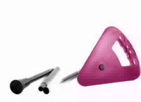 Extra Kurzer Sitzstock Faltbar mit Tasche Pink