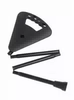Sitzstock Extra Kurz Faltbar Schwarz Mit Extra Breitem Gummipuffer
