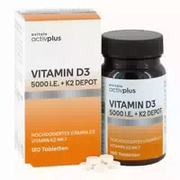 Avitale Activplus D3 5000 I E K2 Depot, Hochdosierte Depot Tabletten