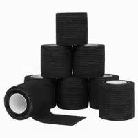 Acwoo Selbstklebender Verband 8 Rollen Schwarz 5cmx4 5m 1 st