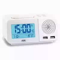 Ade Radiowecker mit Smartphone Ladefunktion Weiß Ck1708