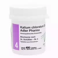 Kalium Chloratum D6 Adler Pharma Biochemie Nach Dr Schüßler Nr 4 , Tablette 400 St Tabletten