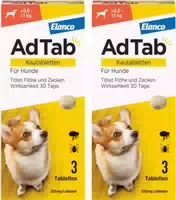 Adtab 225 mg für Mittelgroße Hunde 5,5 11 kg 2 X 3 Kautabletten