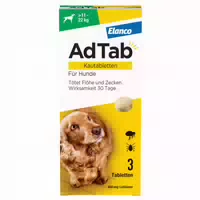 Adtab Kautabletten 450mg für Hunde 11 22 kg Elanco 3 st Kautabletten