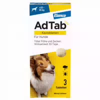 Adtab Kautabletten 900mg für Hunde 22 45 kg Elanco 3 st Kautabletten