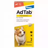 Adtab Kautabletten für Mittelgroße Hunde 225 mg 5,5 Bis 11 kg