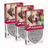 Advantix Spot On 250 für Mittelgroße Hunde von 10 Bis 25 kg Körpergewicht gegen Zecken, Flöhe und Fliegende Insekten, Bis zu 4 Wochen Wirksamkeit