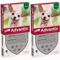 Advantix Spot On 40 für Sehr Kleine Hunde Bis 4 kg Körpergewicht gegen Zecken, Flöhe und Fliegende Insekten, Bis zu 4 Wochen Wirksamkeit