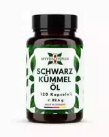 Ägyptisches Schwarzkümmelöl Kapseln | 120 Softgels | 500 mg Pro Kapsel | Vegan | Myvitalityplus