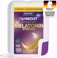 Agocap – Melatonin Tabletten Strong – Schlaf Komplex für Einschlafen & Jetlag – 360 Tabletten Vorrat