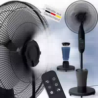 Aktimeo Standventilator mit Luftbefeuchtung, Timer, Wassertank, Nebelfunktion