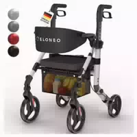 2in1 Rollstuhl Rollator Silber 1 st