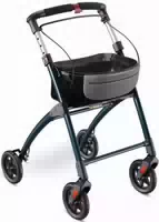Aktivshop Wohnungsrollator mit Feststellbremse, Aluminium Rahmen & Abnehmbares Tablett
