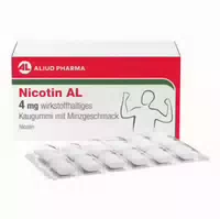 Nicotin Al 2 mg Wirkstoffhaltiges Kaugummi mit Minzgeschmack
