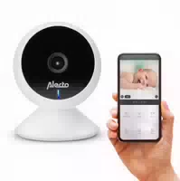 Alecto Smartbaby5 Wlan Babyphone mit Kamera Weiß 128gb Full Hd 100° Blickwinkel