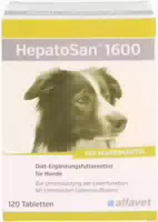 Hepatosan 1600 Diät Erg Futterm Tabletten für Hunde 120 Stück