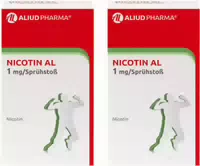 Nicotin Al 1 mg Sprühstoß zur Rauchentwöhnung 2 st Spray