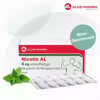 Nicotin Al 4 mg Wirkstoffhaltiges Kaugummi mit Minzgeschmack 96 Stück