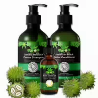Aliver Haarpflege Set Rizinus Shampoo Conditioner Haaröl für Haarwachstum