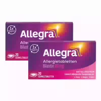 Allegra Schmelztabletten bei Heuschnupfen und Ganzjährigen Allergien | Praktisch für Unterwegs | Schmelzen auf der Zunge