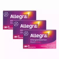 Allegra Schmelztabletten bei Heuschnupfen und Ganzjährigen Allergien | Praktisch für Unterwegs | Schmelzen auf der Zunge