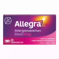Allegra Schmelztabletten bei Heuschnupfen und Ganzjährigen Allergien | Praktisch für Unterwegs | Schmelzen auf der Zunge