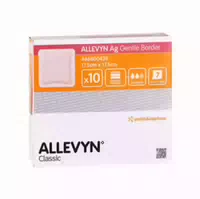 Allevyn Ag Gentle Border 17,5x17,5 cm Wu 10 st