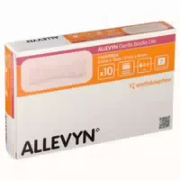 Allevyn Gentle Border Lite 5,5x12 Cm Schaumverb 10 St Verband
