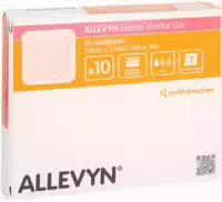 Allevyn Gentle Border Lite 7,5 X 7,5 cm Schaumverband 10 Stück