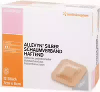 Allevyn Silber Schaumverb 7x8 cm Haftendend
