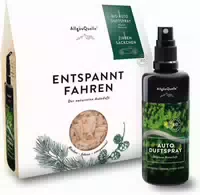 Allgäuquelle Bio Autoduft Set Lufterfrischer Alpenzirbe Mit Zirben Säckchen Als Natürlichem Duftbaum